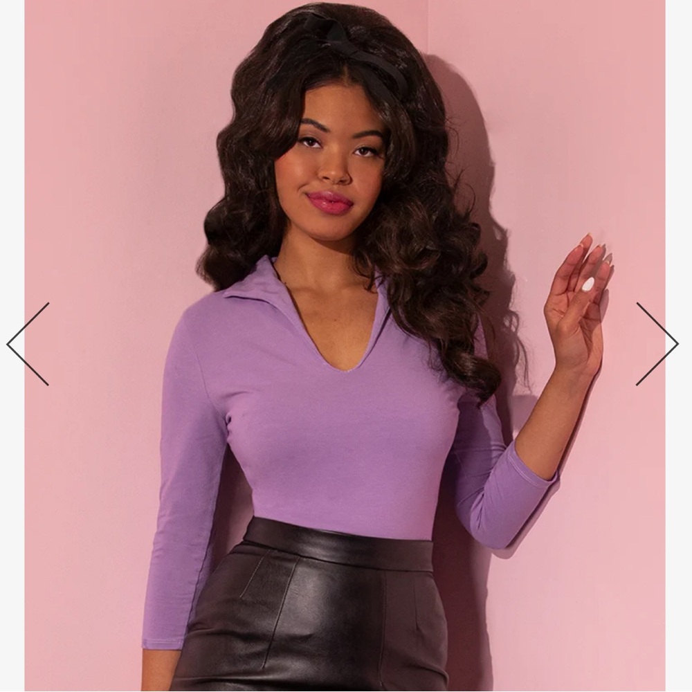 VIXEN TOP IN LAVENDER - VIXEN BY MICHELINE PITT